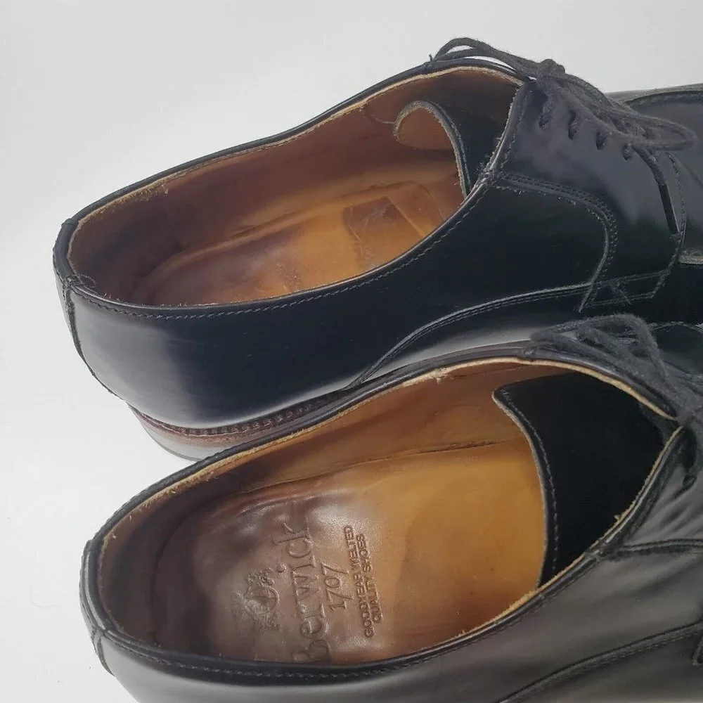 Berwick 1707 Split Toe Derby Dress Shoe Mens 9.5‎ Black Leather Goodyear Welted